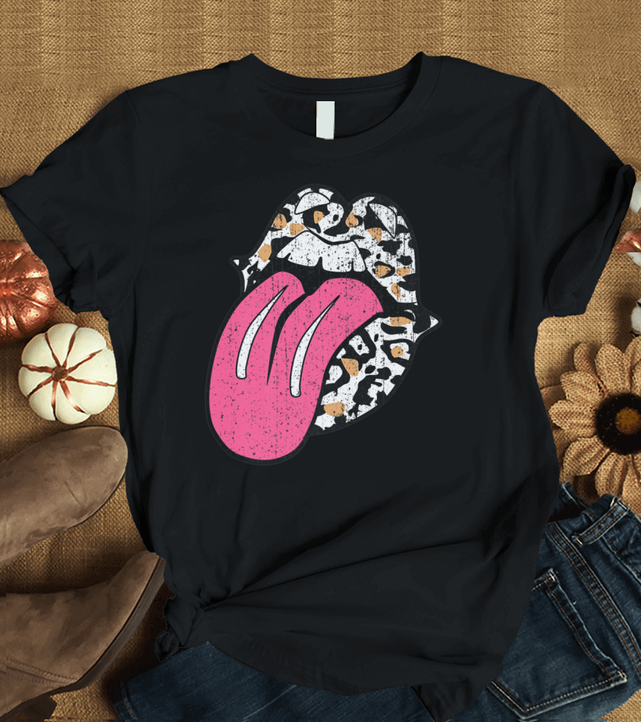 Rolling Stones Cheetah Lips Pink Tongue T-Shirt
