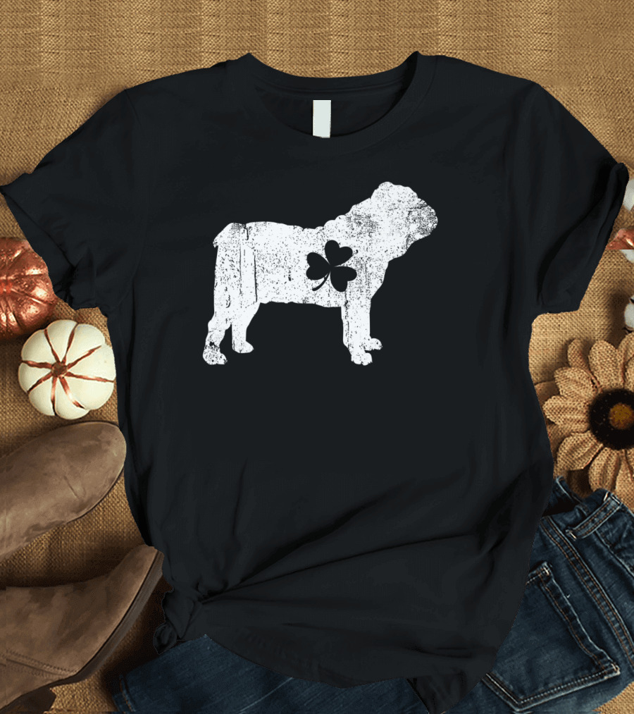 English Bulldog Shamrock T-Shirt