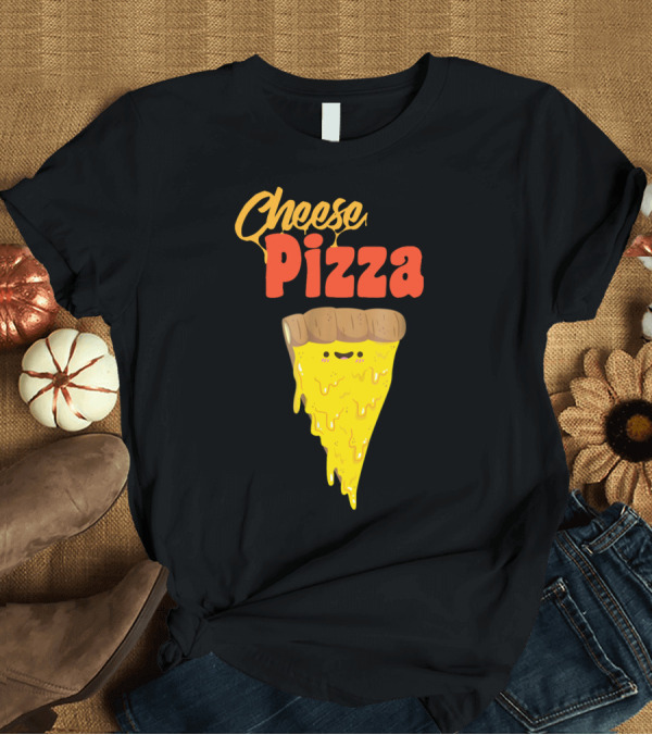 T-Shirt: Cheese Pizza Slice with Melted Smile T-Shirt Cheese Pizza Slice with Melted Smile T-Shirt
