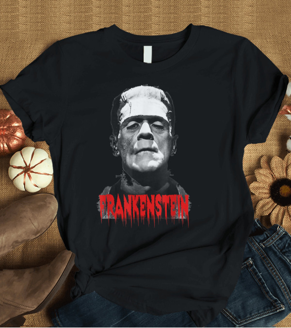 T-Shirt: Frankenstein Classic Vintage Horror Movie Icon Scary T-Shirt Frankenstein Classic Vintage Horror Movie Icon Scary T-Shirt