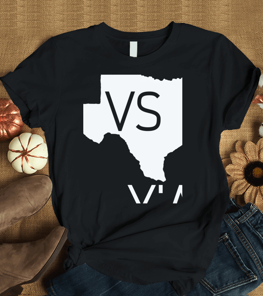 Houston Vs All Y'all Texas Foo State Outline T-Shirt