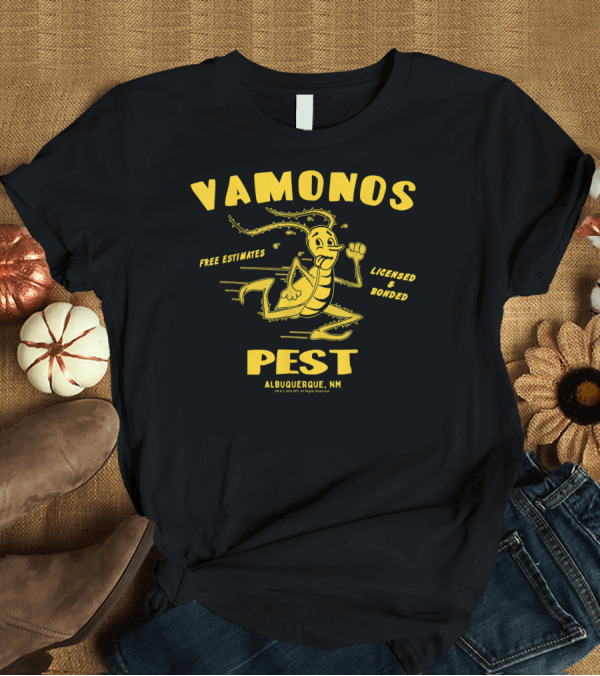 T-Shirt: Vamonos Pest Free Estimates Licensed Bonded Albuquerque NM Breaking Bad Yellow Insect T-Shirt Vamonos Pest Free Estimates Licensed Bonded Albuquerque NM Breaking Bad Yellow Insect T-Shirt