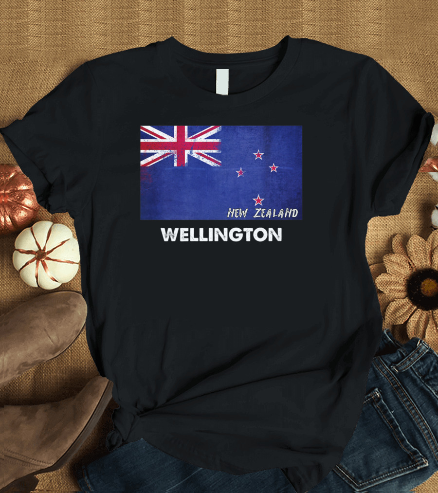 Wellington New Zealand Flag Stars T-Shirt