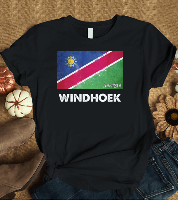 T-Shirt: Windhoek Namibia Flag T-Shirt Windhoek Namibia Flag T-Shirt