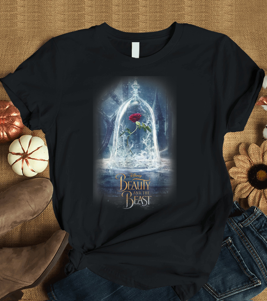 Disney Beauty and the Beast Enchanted Rose Under Glass T-Shirt