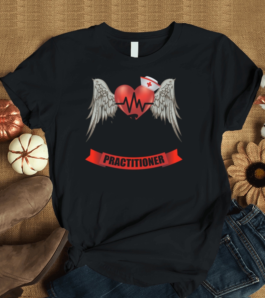 Future Nurse Practitioner Heart Wings Medic Hat 4ZBny T-Shirt