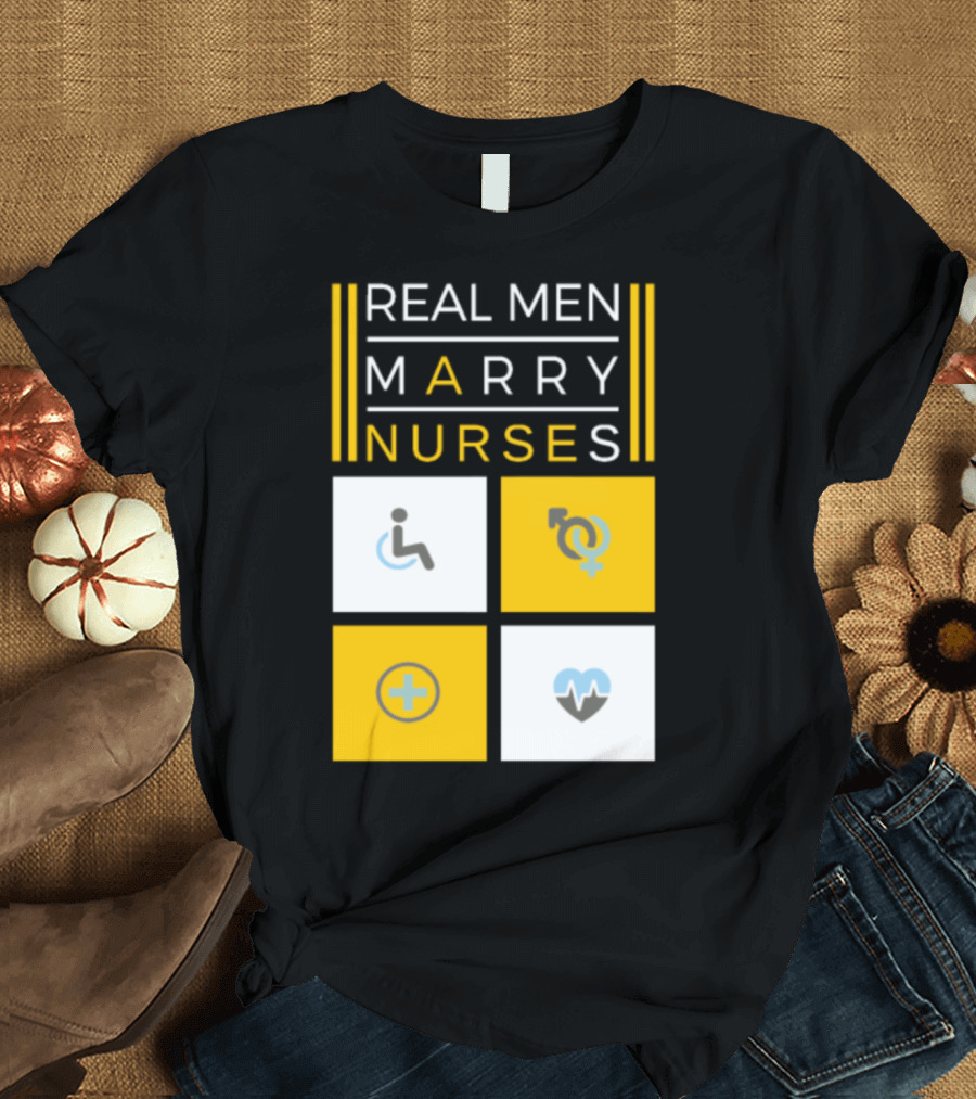 Real Men Marry Nurses Icons T-Shirt