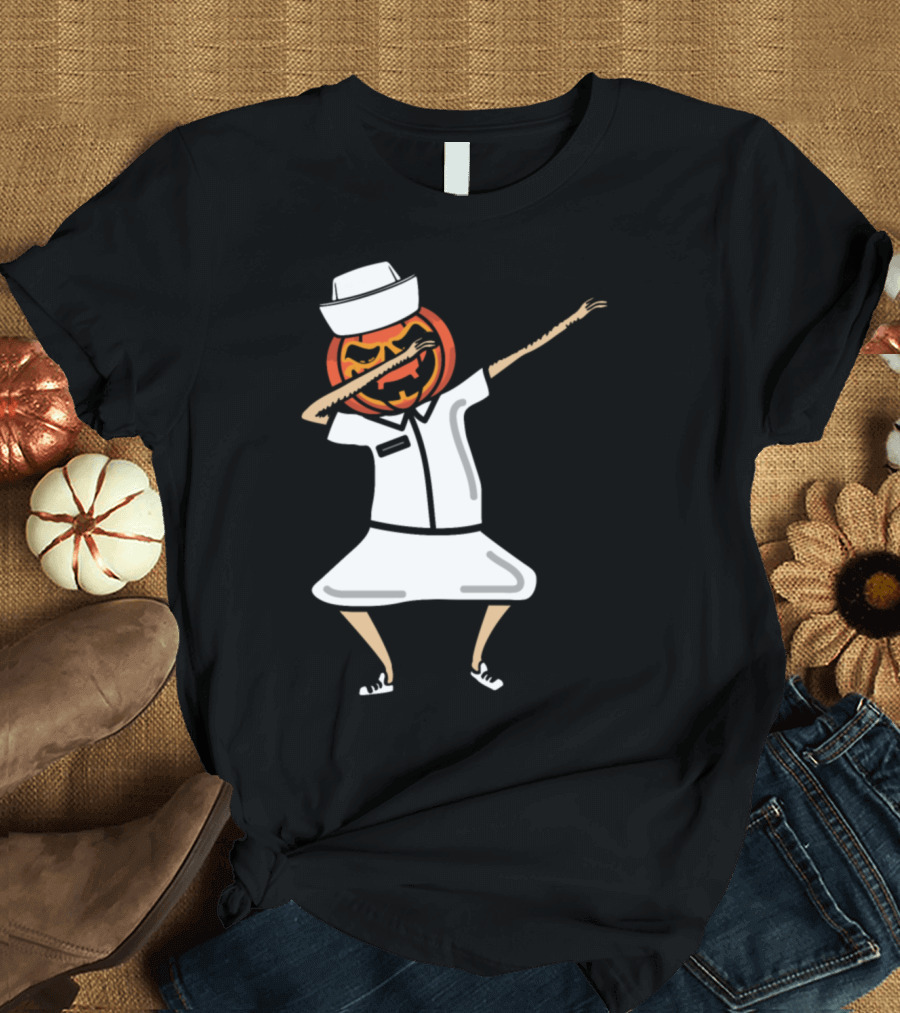 Pumpkin Nurse Dab Halloween T-Shirt