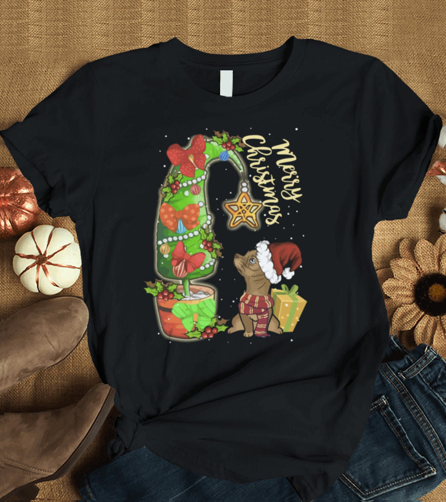 Chihuahua Merry Christmas Noel Santa Hat T-Shirt
