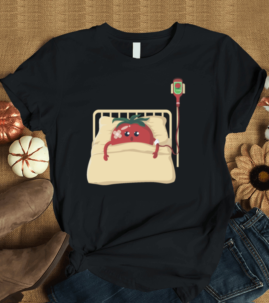 Tomato Hospital Bed with Ketchup IV T-Shirt