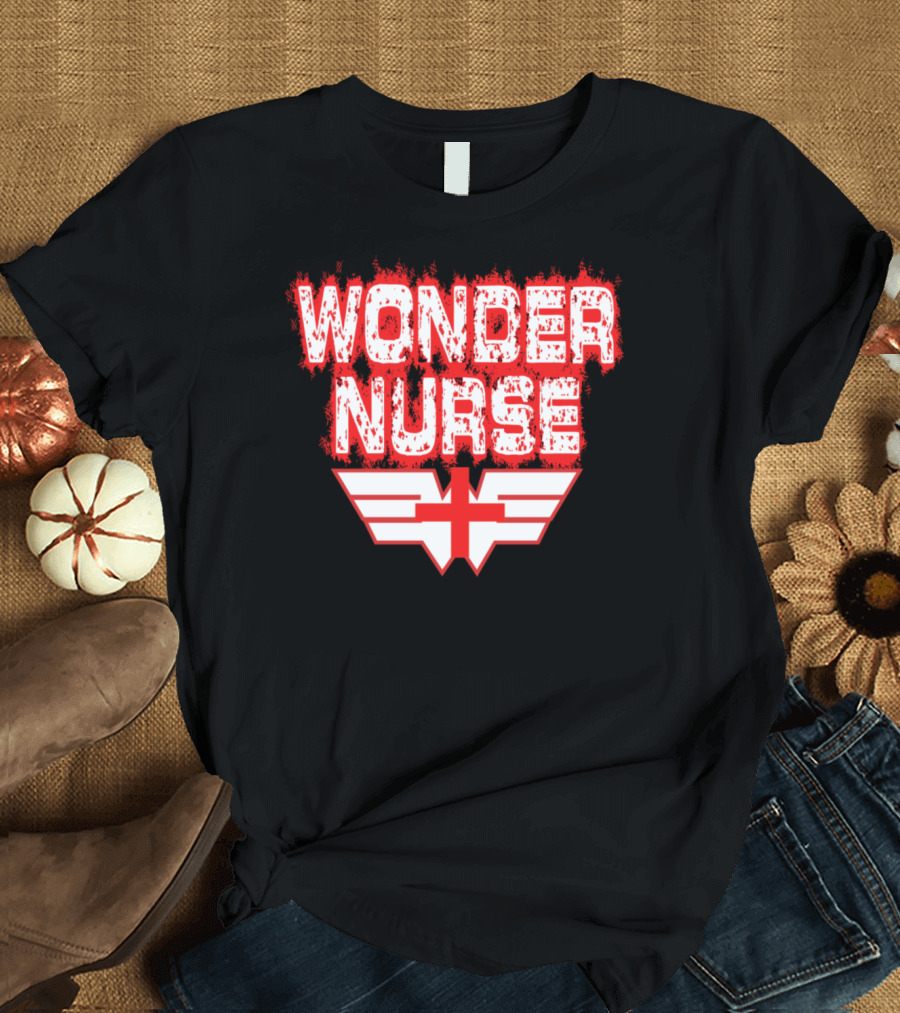Wonder Nurse Winged Cross Hero T-Shirt