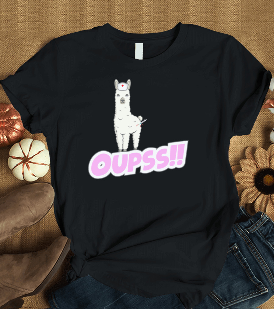 OUPSS Llama Nurse with Syringe T-Shirt
