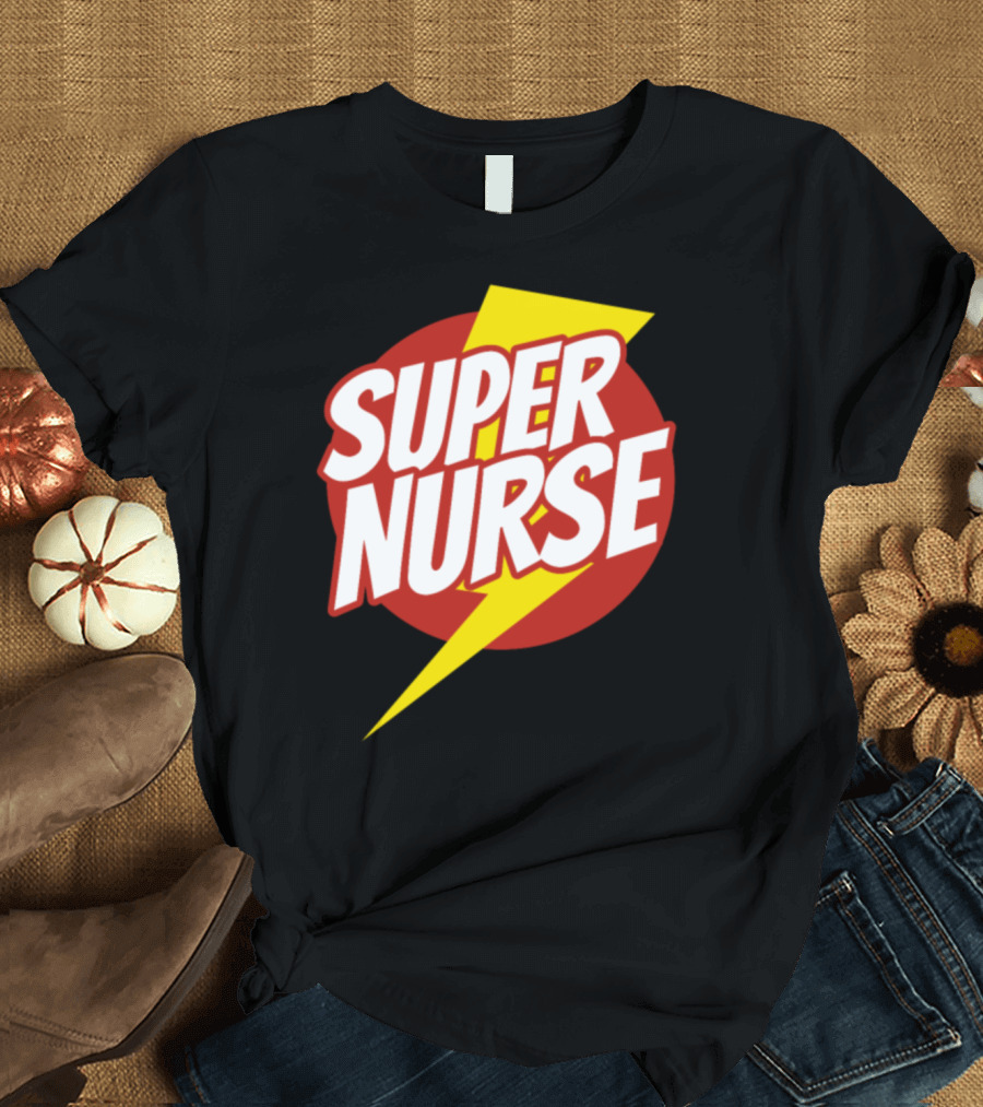 Super Nurse Lightning Bolt Hero T-Shirt