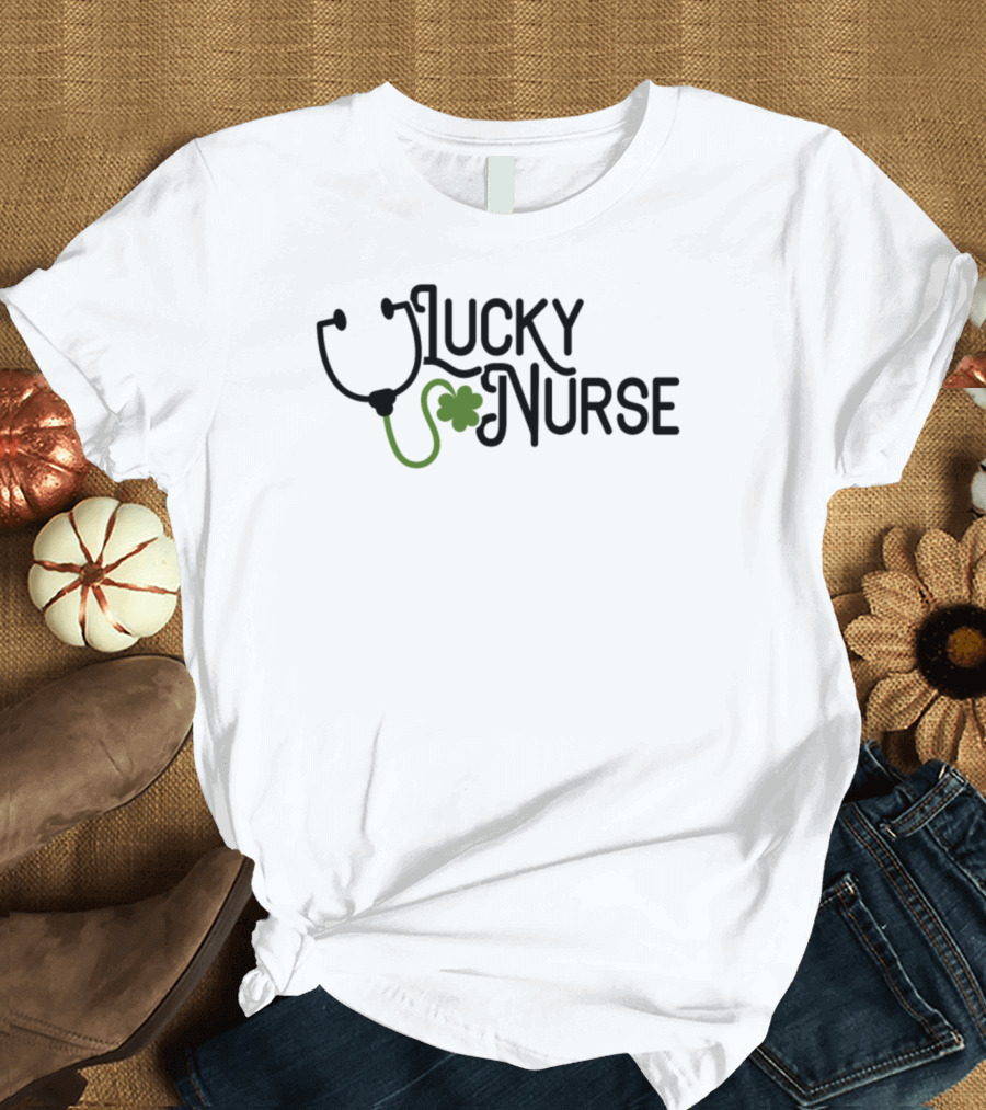 Lucky Nurse Stethoscope Shamrock T-Shirt