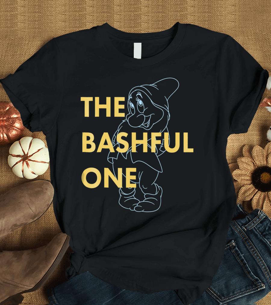 Disney The Bashful One Snow White Outline Dwarf T-Shirt