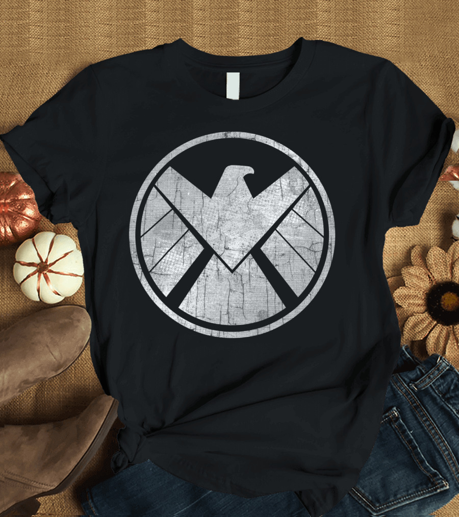 Marvel Agents Of SHIELD Grungy Weathered Emblem T-Shirt