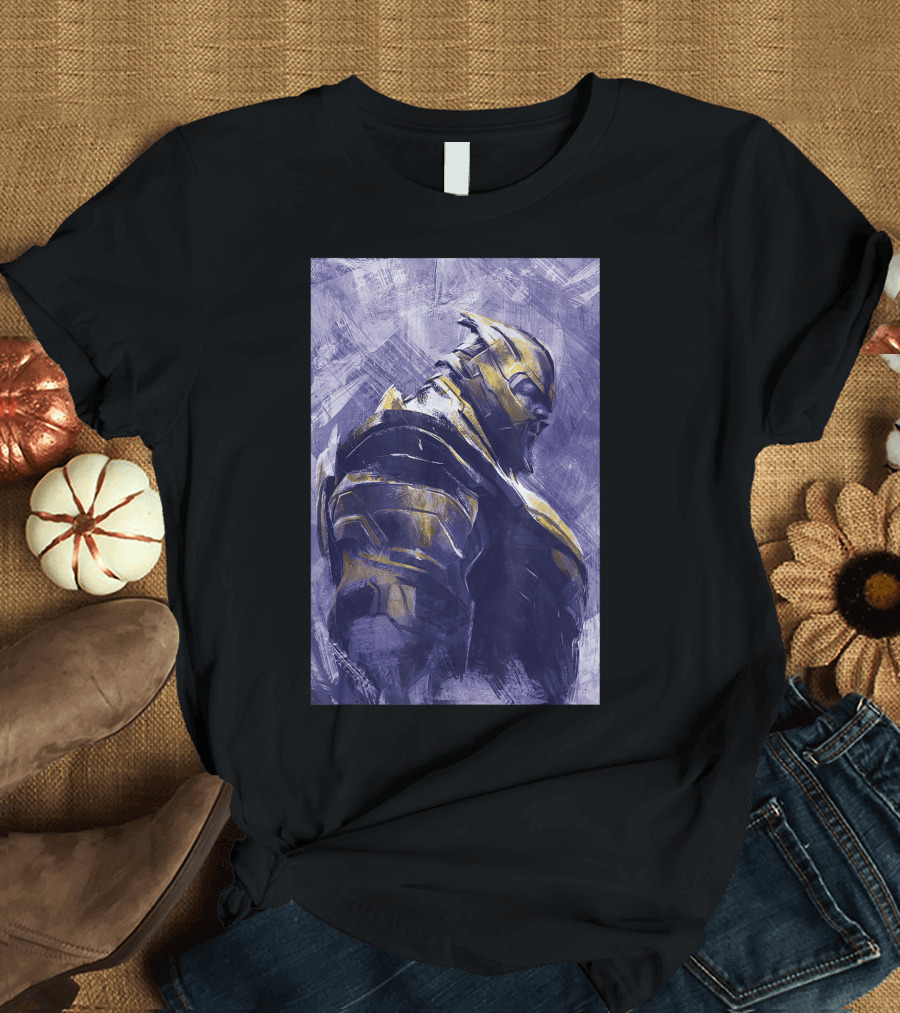 Avengers Endgame Thanos Brushstroke Painting Marvel Villain T-Shirt