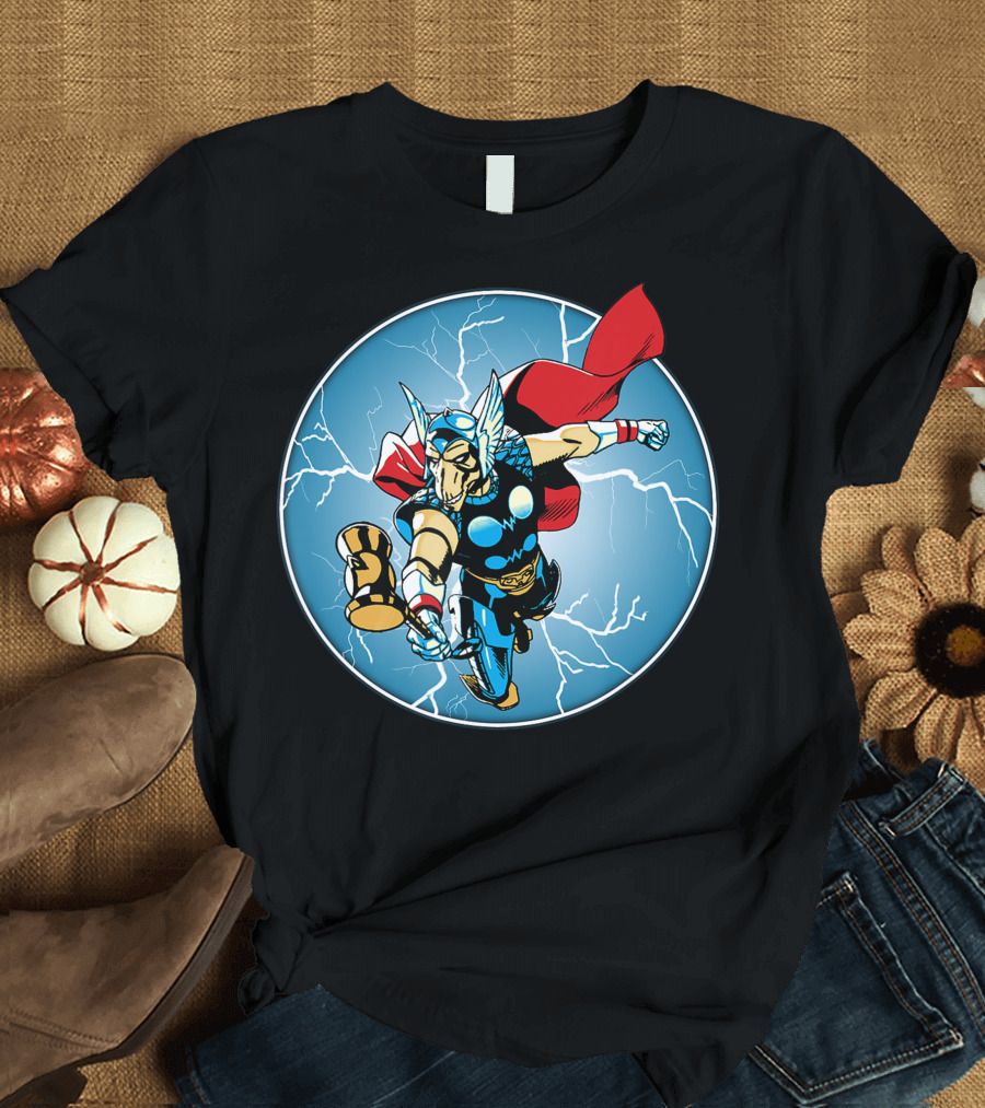 Marvel Beta Ray Bill Flying Lightning Hammer T-Shirt