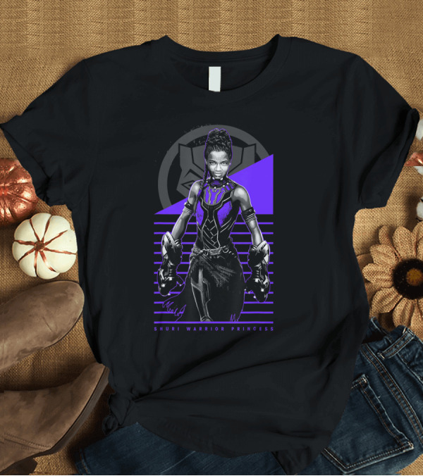 T-Shirt: Marvel Black Panther Shuri Warrior Princess Vibranium Armor T-Shirt Marvel Black Panther Shuri Warrior Princess Vibranium Armor T-Shirt