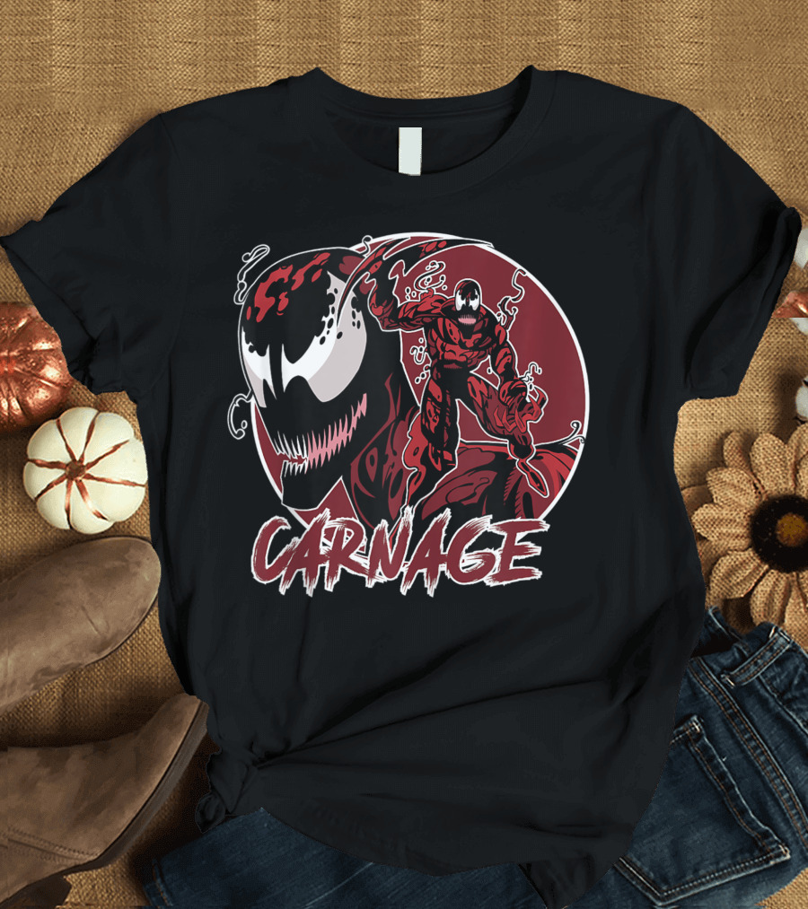 Carnage Symbiote Marvel Character Circle T-Shirt
