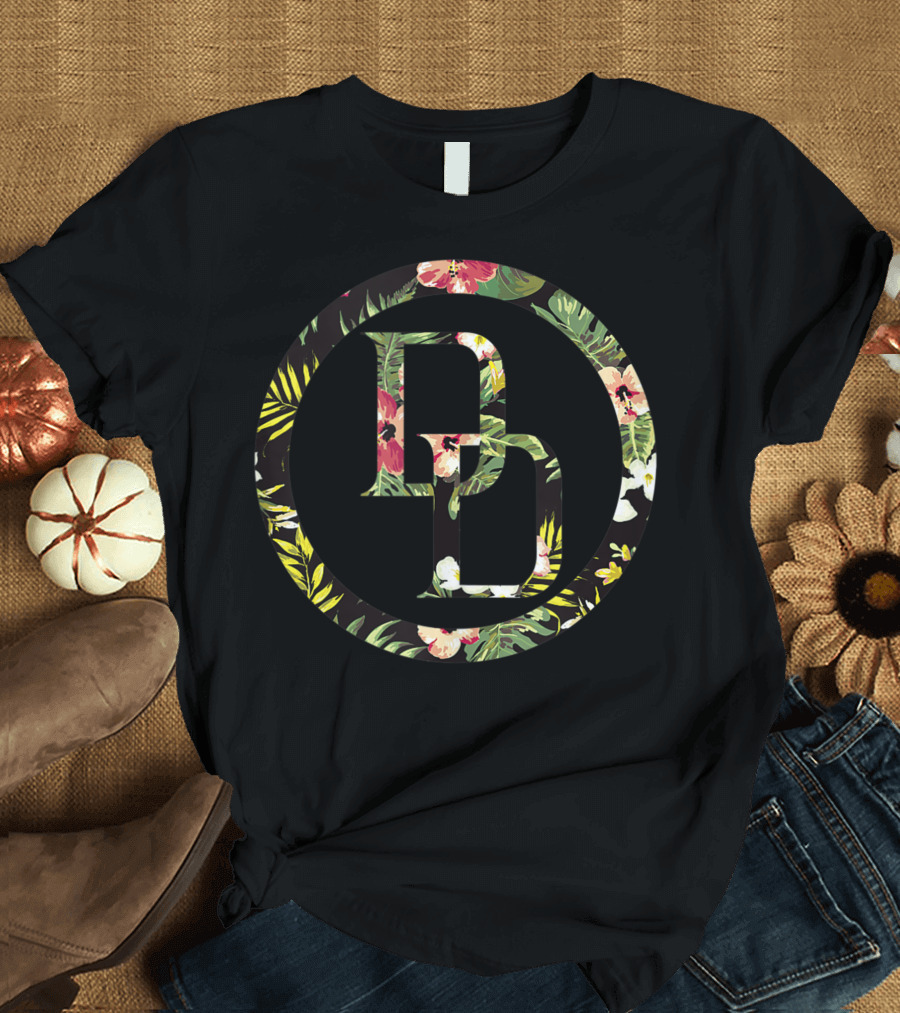Marvel Daredevil Floral Logo T-Shirt