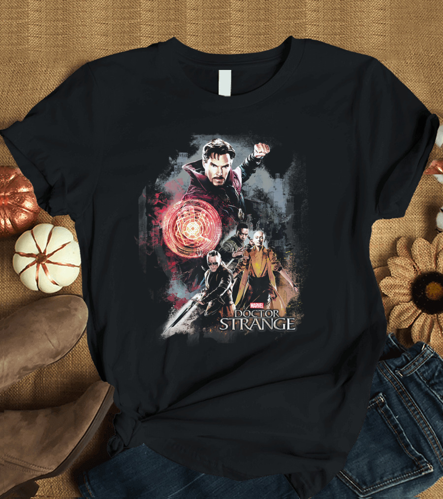 Marvel Doctor Strange Movie Characters Sorcery Action Scene T-Shirt