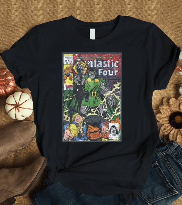 T-Shirt: Fantastic Four Comic Cover Marvel Comics Group Doctor Doom August Issue T-Shirt Fantastic Four Comic Cover Marvel Comics Group Doctor Doom August Issue T-Shirt