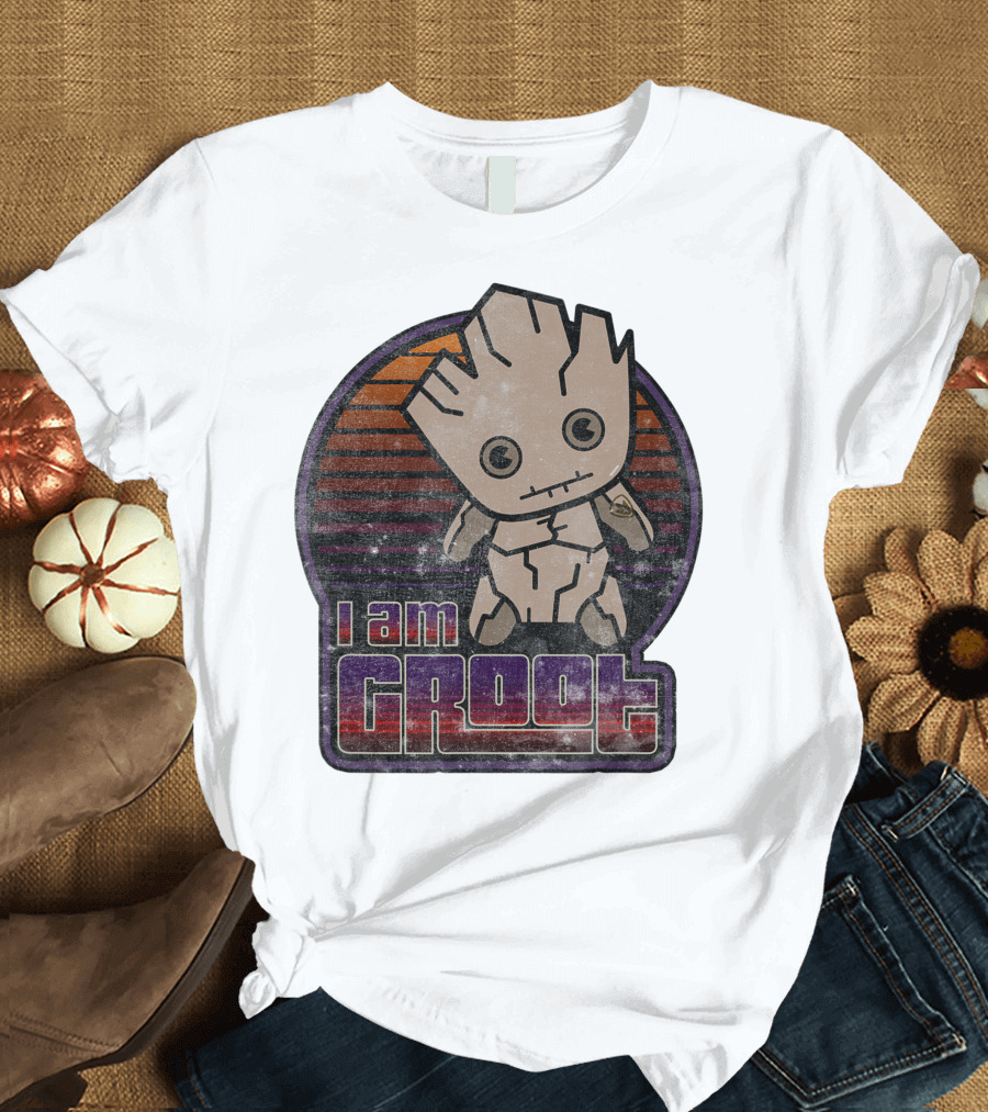 Kawaii Marvel I Am Groot Guardians of the Galaxy T-Shirt