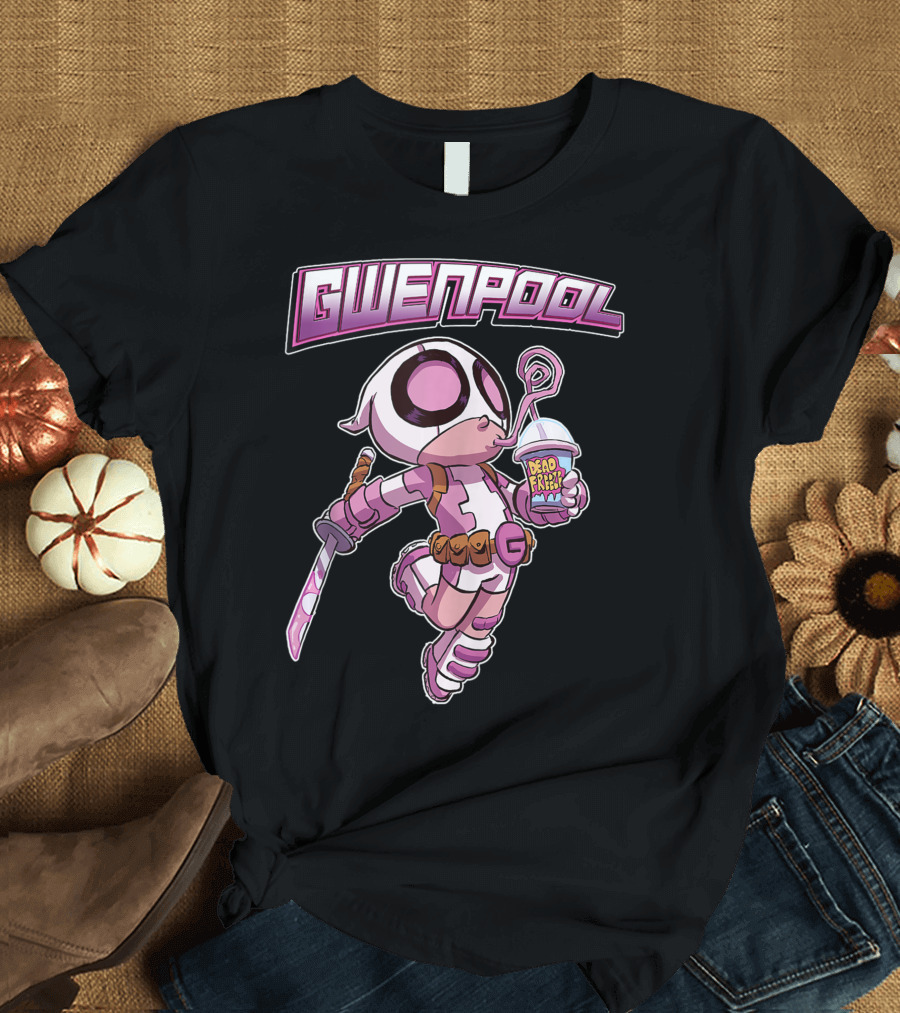 Gwenpool Marvel Kawaii Deadpool Parody Action Character T-Shirt