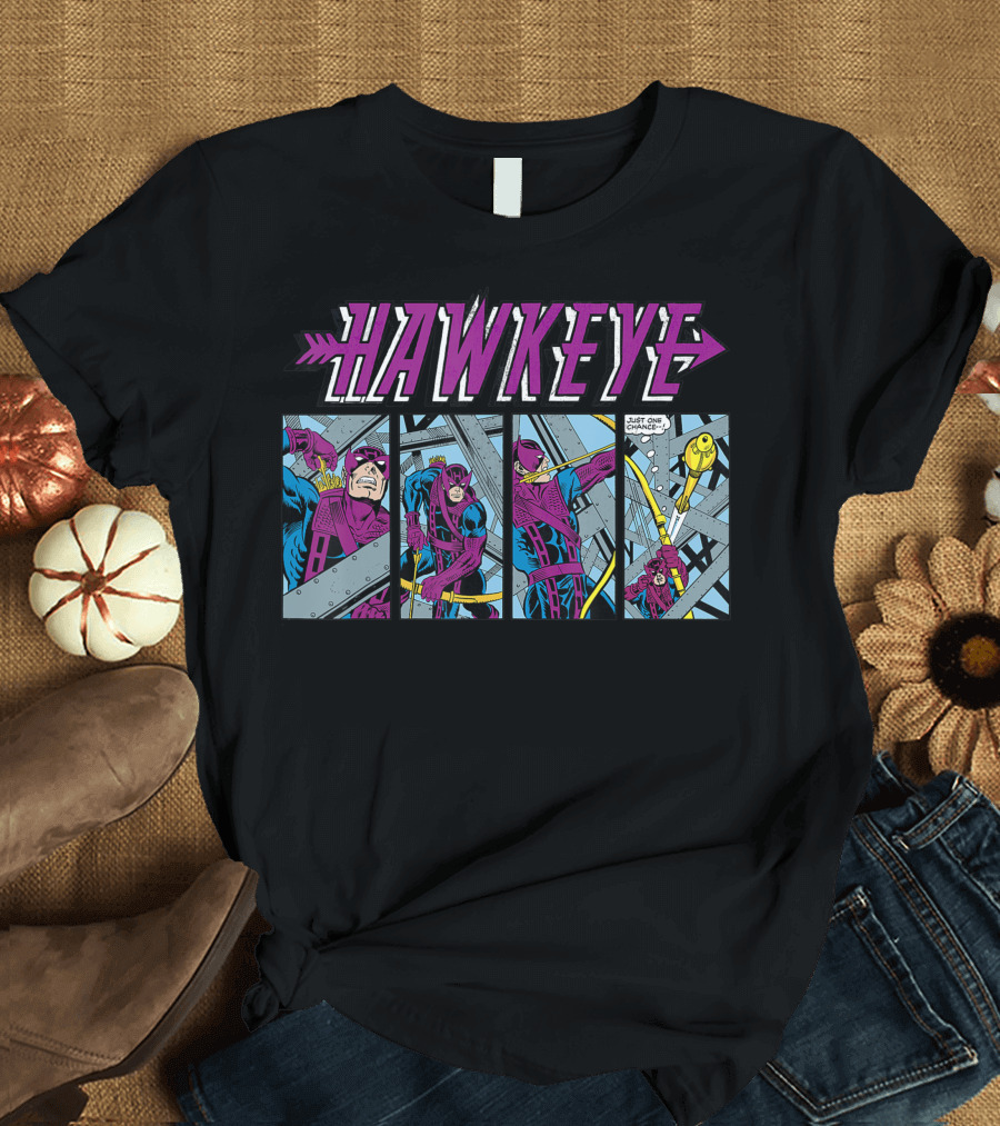 Hawkeye Just One Chance Marvel Classic Comic Panels T-Shirt