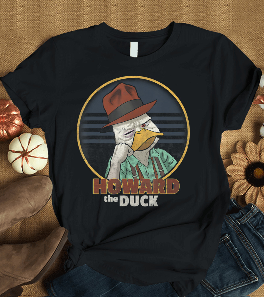 Howard The Duck Comic Style Vintage Badge T-Shirt