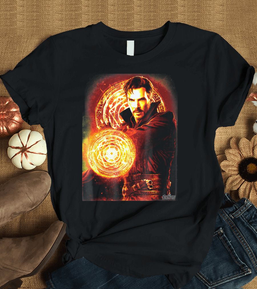 Marvel Avengers Infinity War Doctor Strange Fire Magic T-Shirt