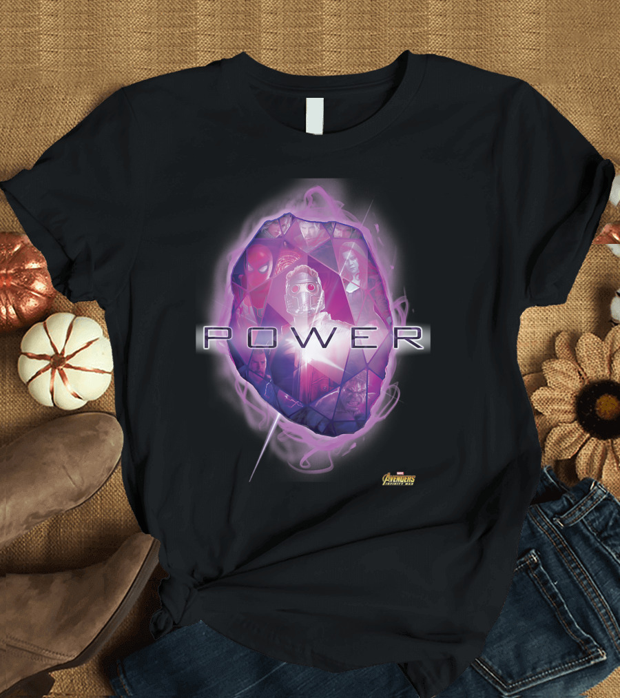 Marvel Avengers Infinity War Power Stone Featuring Iconic Characters T-Shirt