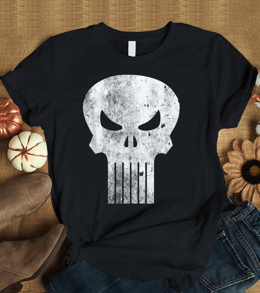 Marvel Punisher Distressed Skull T-Shirt