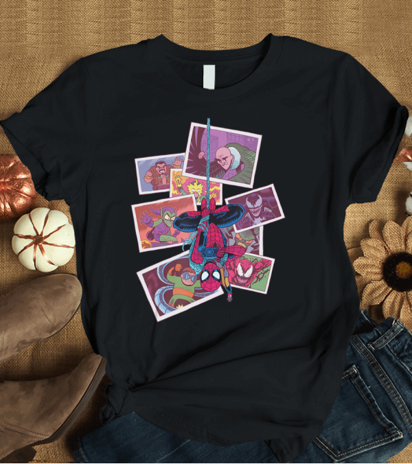 T-Shirt: Spider-Man Villains Collection Vulture Venom Electro Doctor Octopus Sandman Montage T-Shirt Spider-Man Villains Collection Vulture Venom Electro Doctor Octopus Sandman Montage T-Shirt