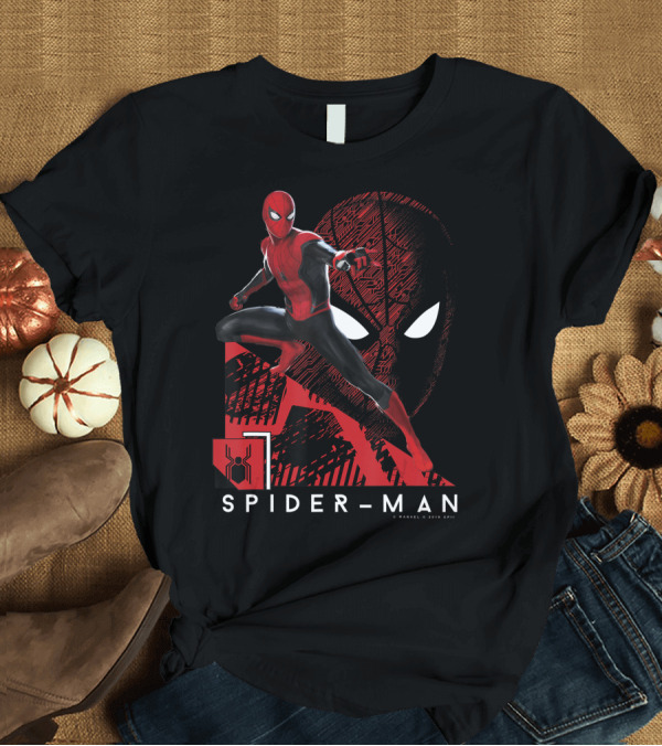 T-Shirt: Spider-Man Marvel Far From Home Tech Background Copyright CP15 T-Shirt Spider-Man Marvel Far From Home Tech Background Copyright CP15 T-Shirt