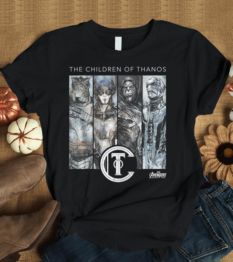 Marvel Avengers Infinity War The Children Of Thanos Portrait Panels T-Shirt