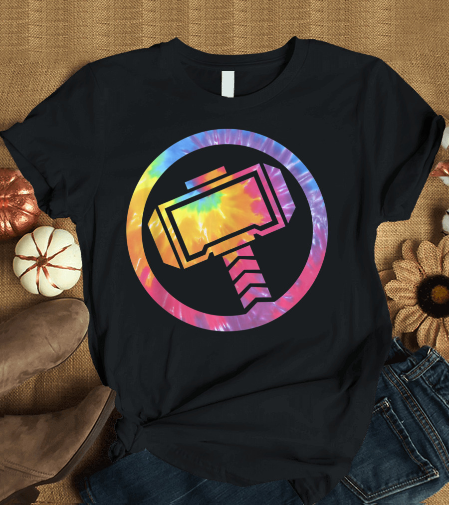 Marvel Thor Mjolnir Tie Dye Hammer T-Shirt