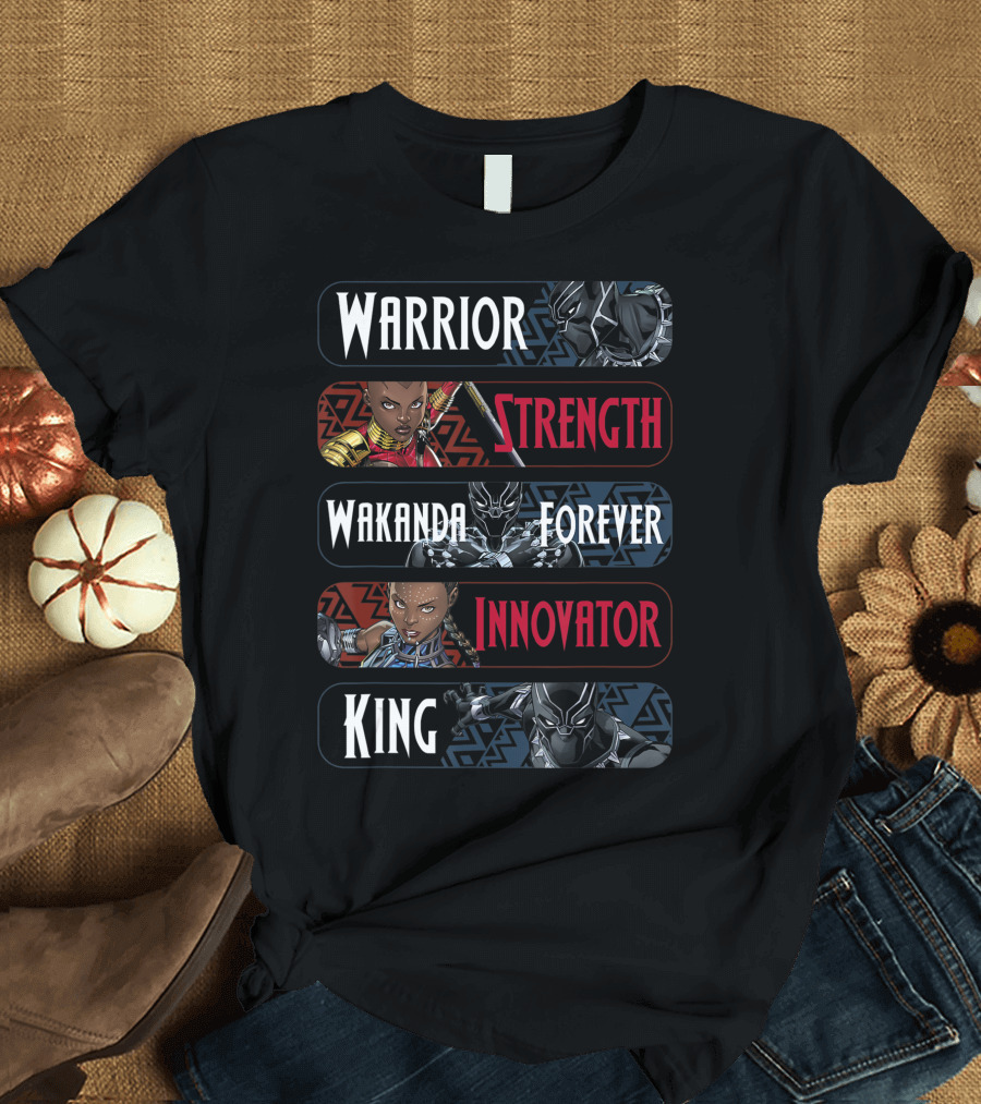 Warrior Strength Wakanda Forever Innovator King Marvel Wakanda Forever T-Shirt