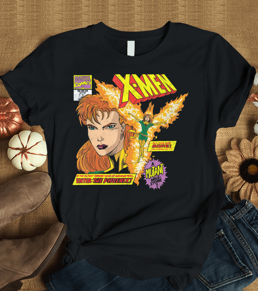 Marvel X-Men Enter the Phoenix Mutant Milestone Jean Grey Comic T-Shirt