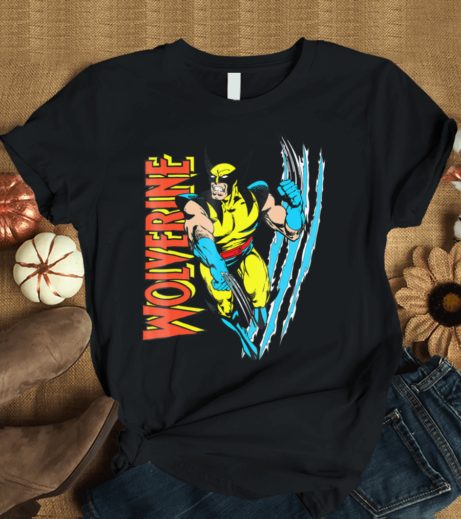 Wolverine Vintage X-Men Claw Slice Marvel T-Shirt