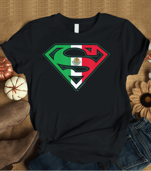 T-Shirt: Superman Symbol with Mexican Flag Colors and Emblem T-Shirt Superman Symbol with Mexican Flag Colors and Emblem T-Shirt