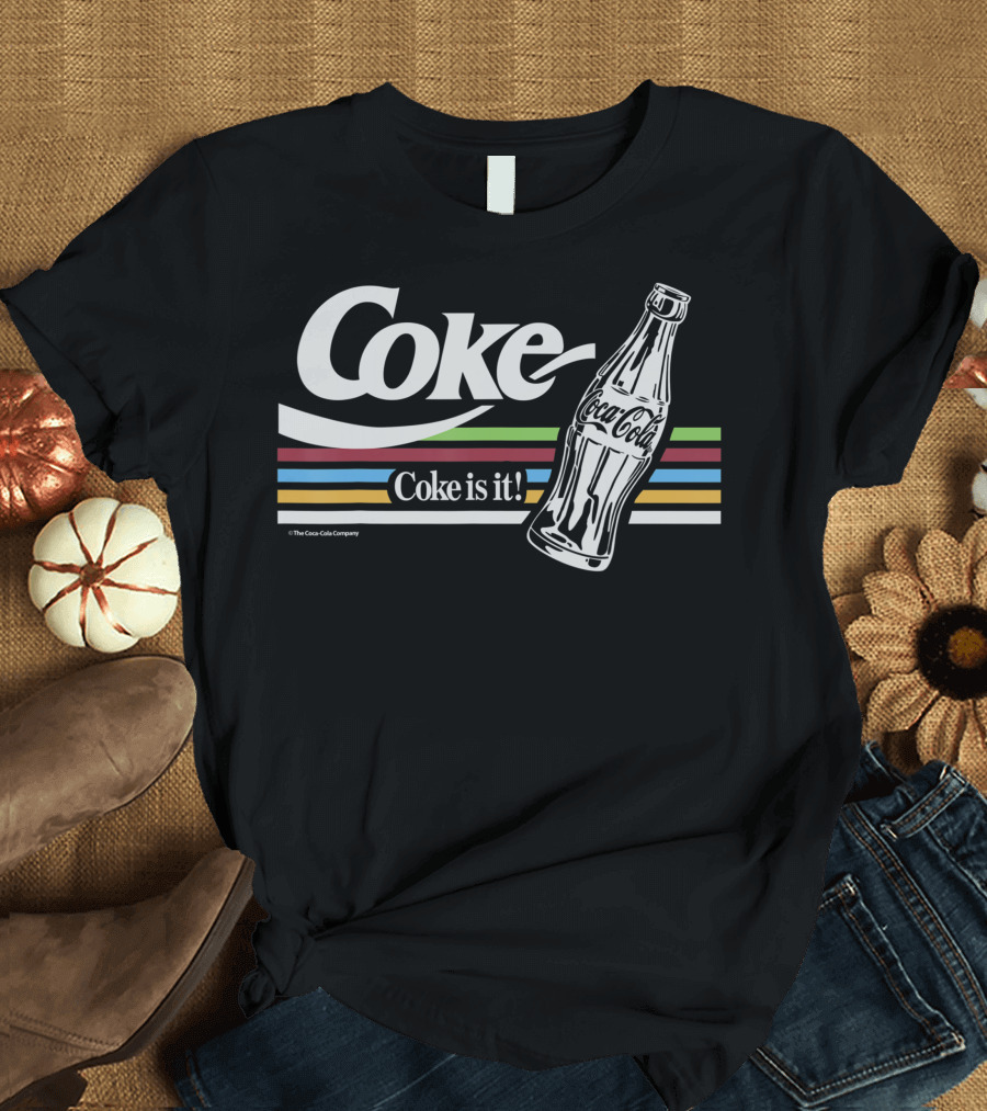 Coke Coca Cola Is It Rainbow Stripe T-Shirt