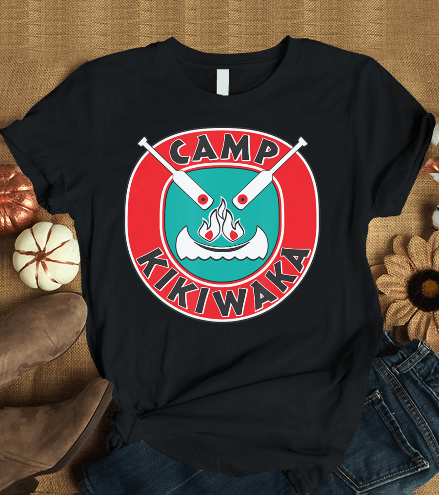 Disney Channel Bunk'd Camp Kikiwaka Logo with Canoe Paddles and Campfire T-Shirt