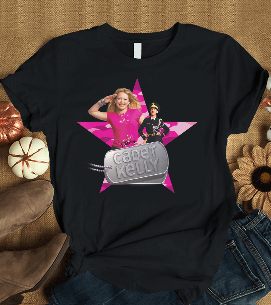 Disney Channel Cadet Kelly Captain Stone Pink Camo Star Dog Tag T-Shirt