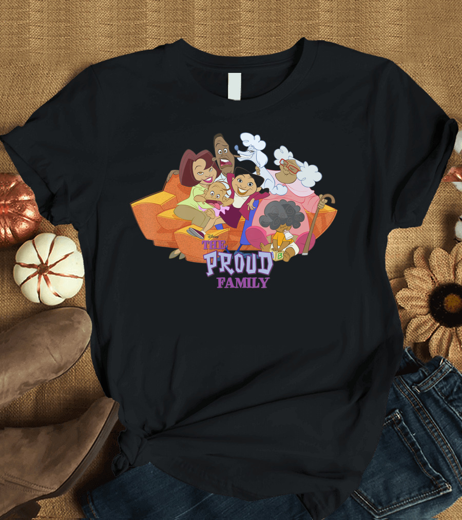 Disney Channel The Proud Family Characters on Couch T-Shirt