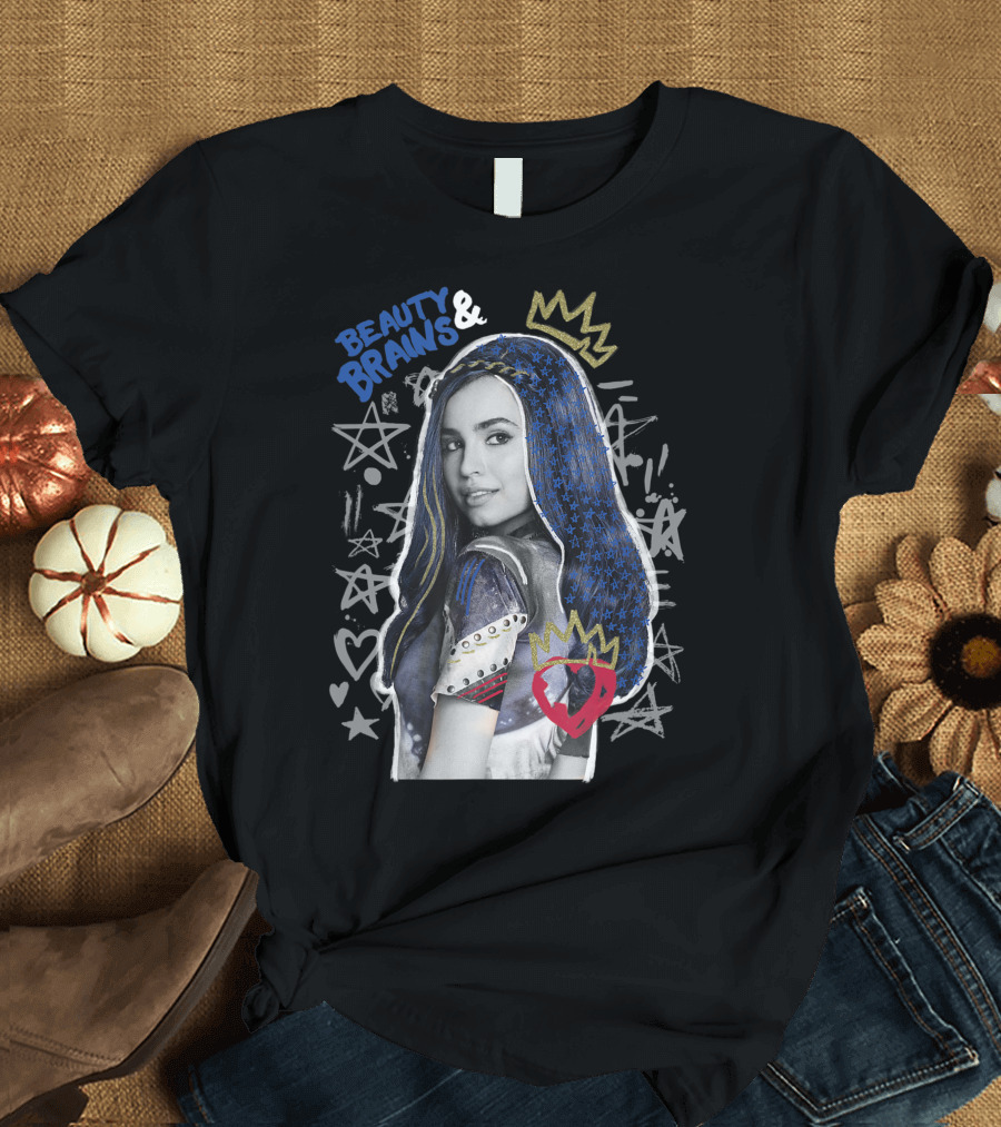 Beauty and Brains Disney Descendants 2 Evie Collage T-Shirt