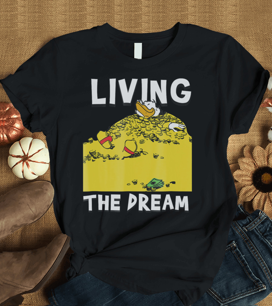 Disney DuckTales Scrooge McDuck Living the Dream in Gold Coins T-Shirt