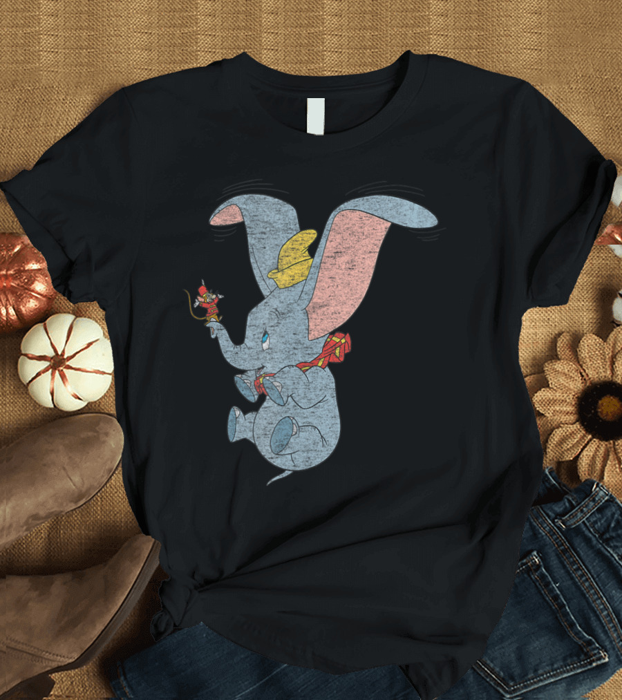 Disney Dumbo and Timothy with Yellow Hat and Red Scarf T-Shirt