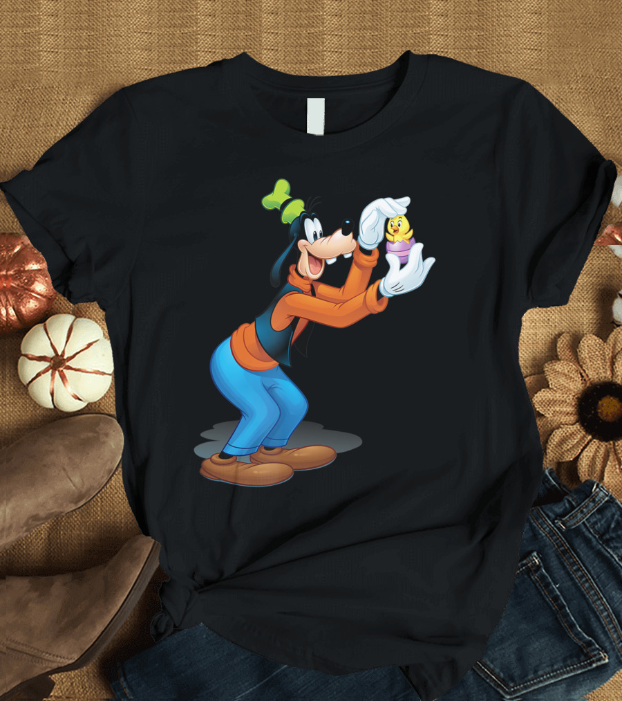 Disney Easter Goofy with Chick in Egg T-Shirt